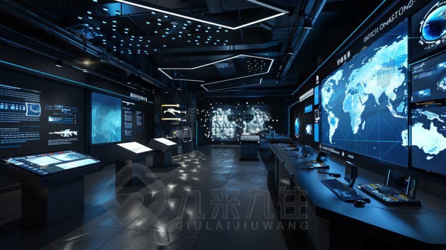 現(xiàn)代國防宣教展廳設(shè)計(jì),互動(dòng)式軍事展館施工,智能化國防教育空間建設(shè)